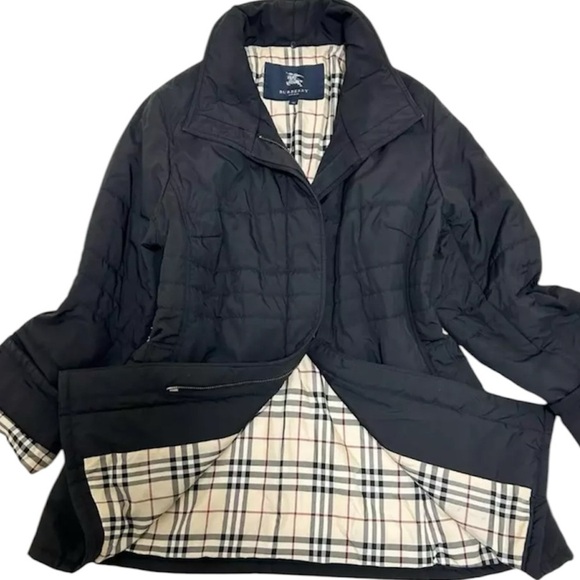 vintage Burberry quilted coat jacket